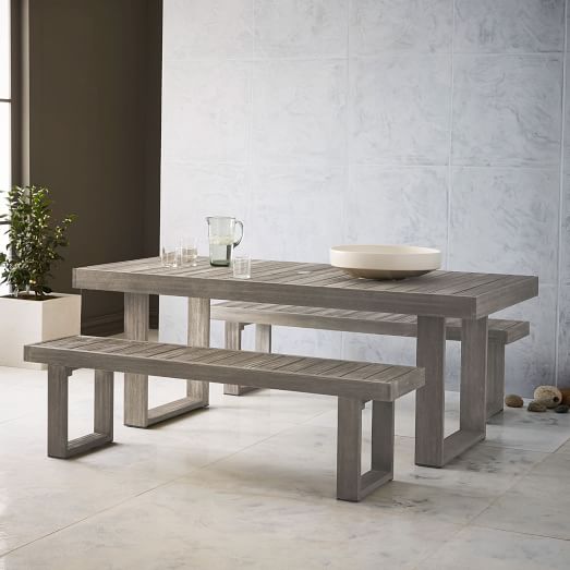 Portside Dining Table (76.5") - Weathered Gray | west elm