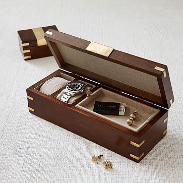Wood + Brass Watch Box | west elm