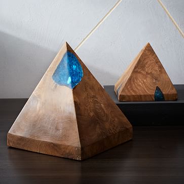 Wood Resin Pyramid Object west elm