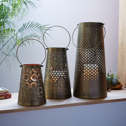 Punched Metal Lanterns | west elm