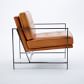 Metal Frame Tufted Leather Chair | west elm