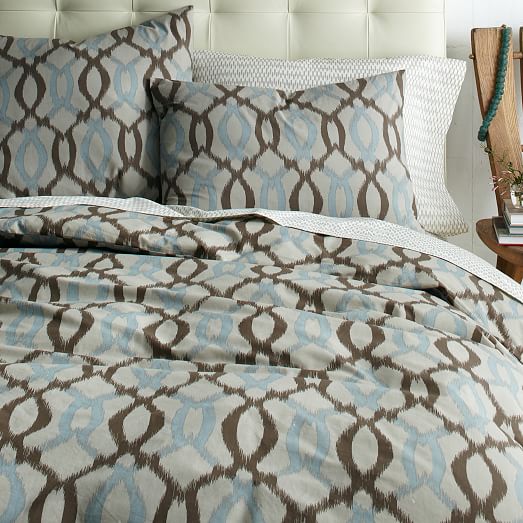 Organic Ikat Links Duvet Cover Shams West Elm 9720