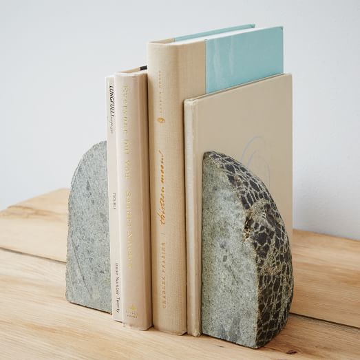 Stenciled Stone Bookends, Decorative Accents | west elm