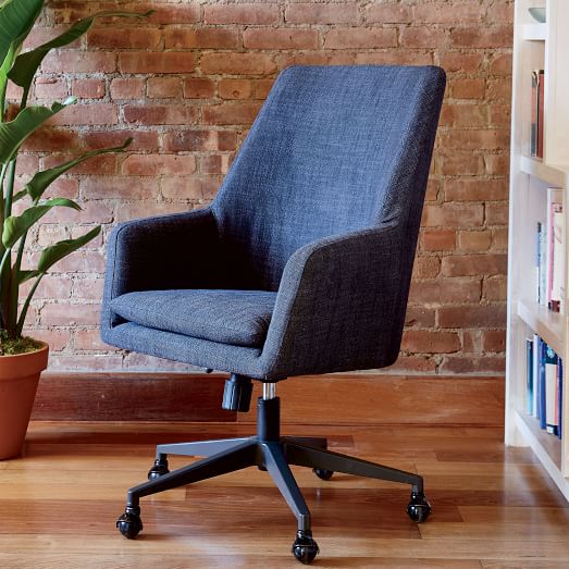 Helvetica High-Back Upholstered Office Chair | west elm
