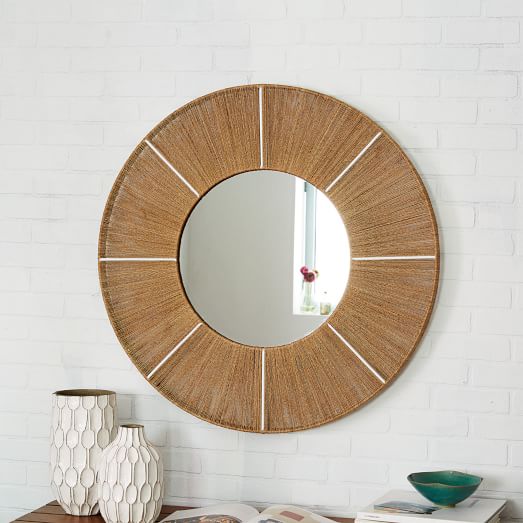 Jute-Wrapped Round Wall Mirror | west elm