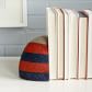 striped marble bookends