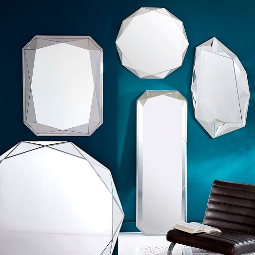 Faceted Asymmetrical Wall Mirror | west elm
