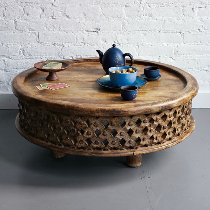 Carved Wood Coffee Table | west elm
