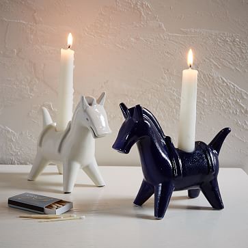 Ceramic Horse Candle Holders | west elm