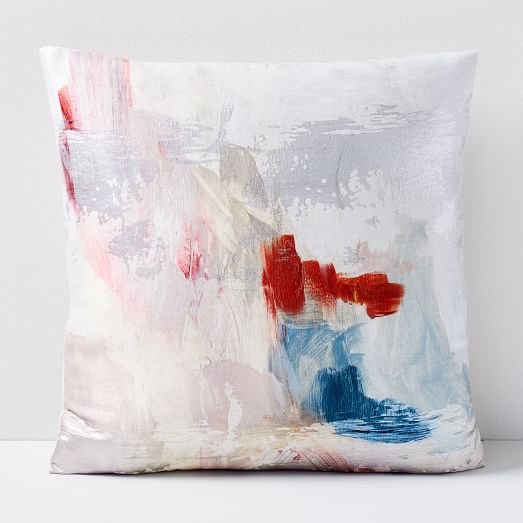 West Elm Abstract Blossom Brocade Pillow Cover Pillow Cover