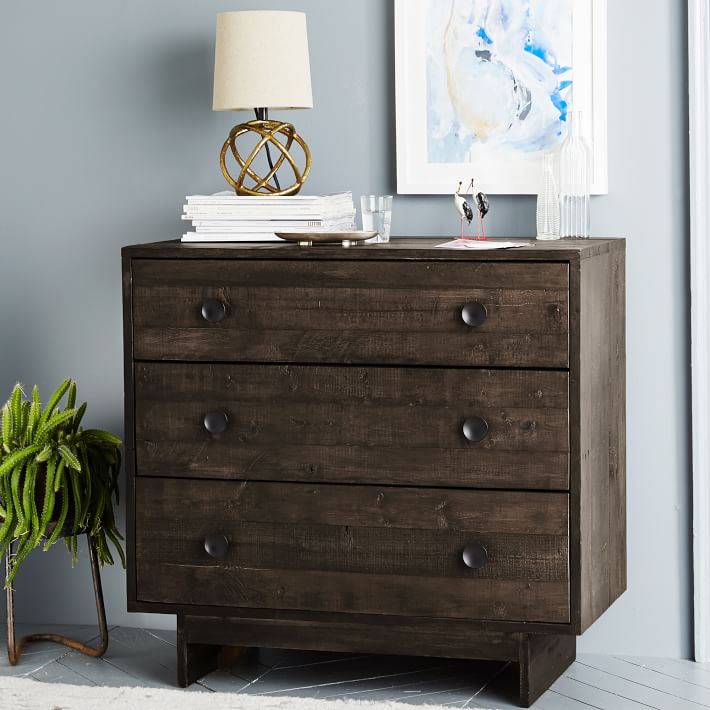 Emmerson Reclaimed Wood 3 Drawer Dresser Chestnut