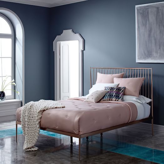 Stella Metal Bed Rose Gold West Elm