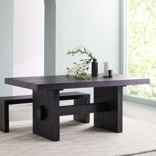 Emmerson Reclaimed Wood Dining Table Ink Black