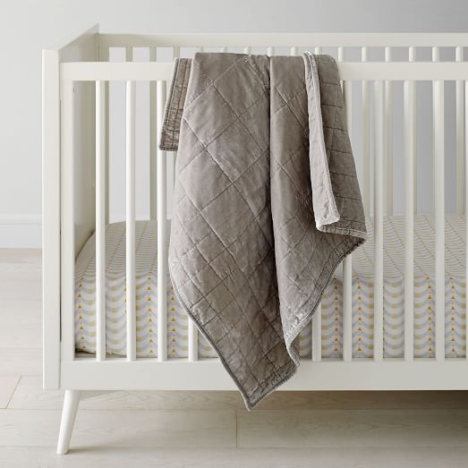 Lush Velvet Toddler Quilt Platinum Baby Bedding