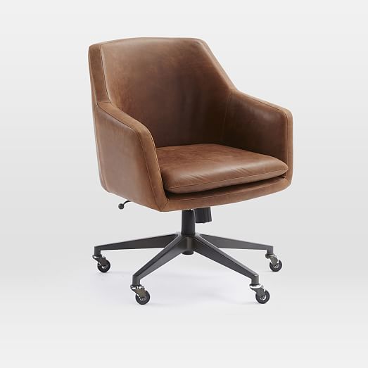 Helvetica Leather Office Chair