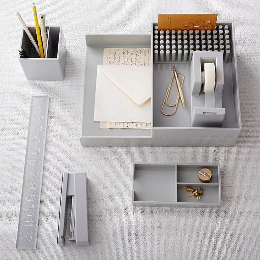 Color Pop Desk Accessories Light Gray