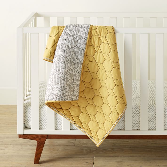 Honeycomb Toddler Quilt Horseradish Baby Bedding